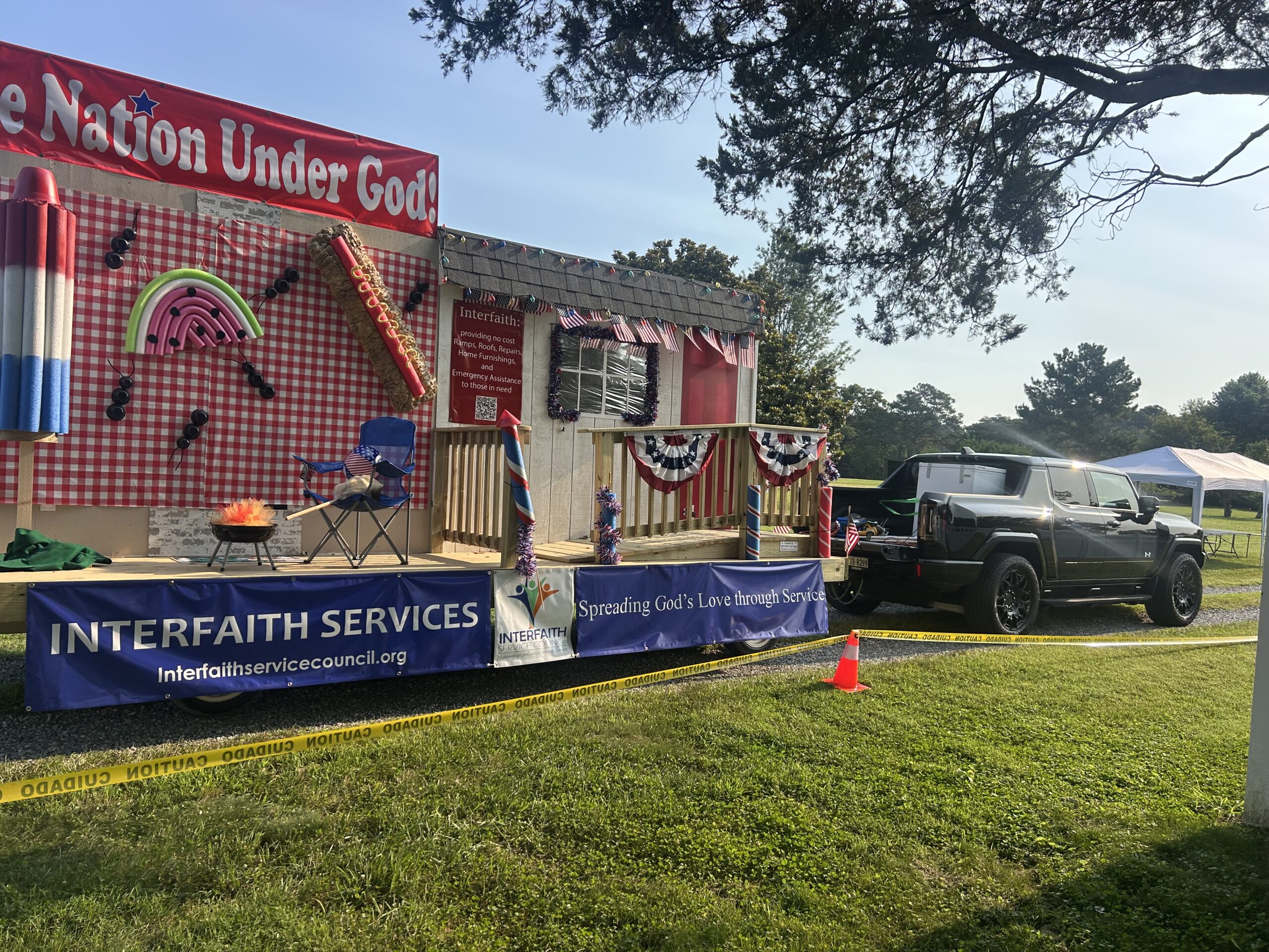 Interfaith Service Council float for the Reedville and Irvington 4th of July Parade